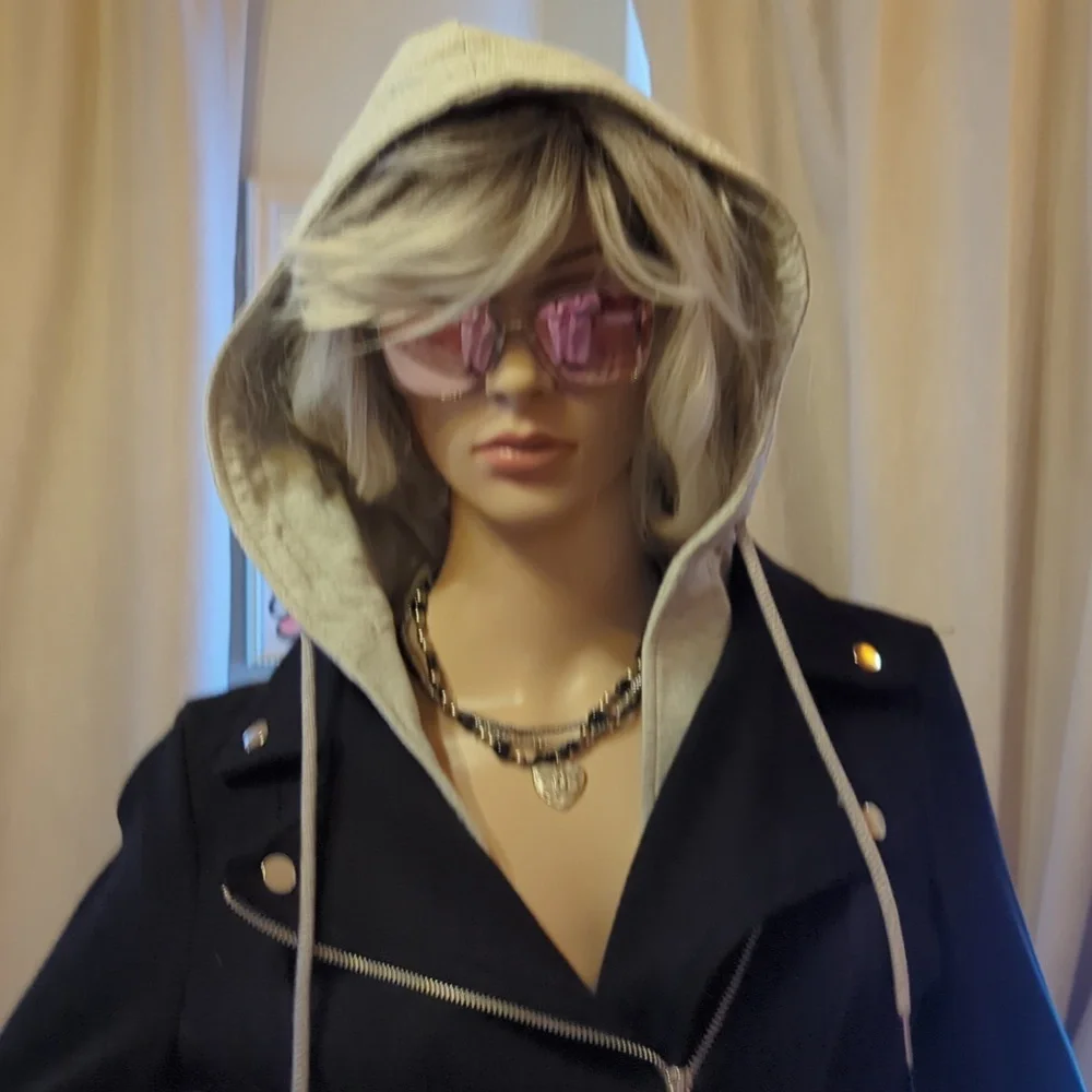 INC Moto Jacket With Hoodie - Picture 8 of 9